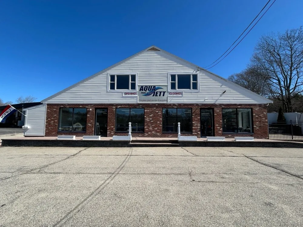 The Aqua Jett Pool & Spa storefront on Columbia Road in Pembroke